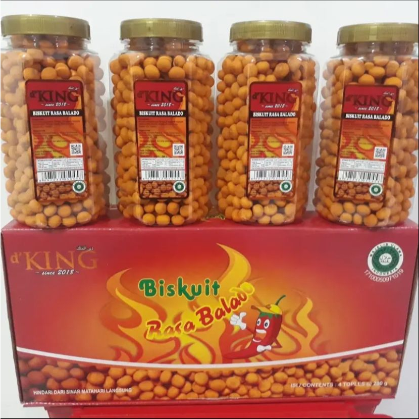 

1 kardus isi 4 toples Bonibol Spicy Balado D’king