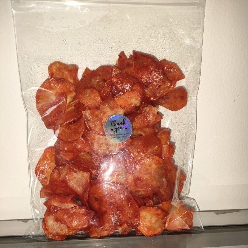 

Keripik Singkong Balado Lengket / Karamel / Gula
