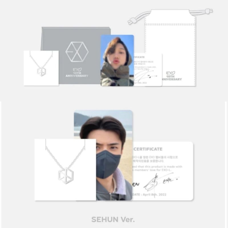 OFFICIAL SEALED SEHUN NECKLACE KALUNG 10TH ANNIVERSARY EXO ANNIVE MD MERCHANDISE KPOP