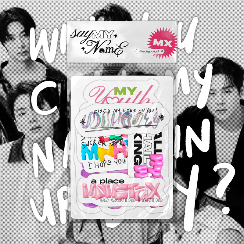 monsta x member name sticker - SAY MY NAME!