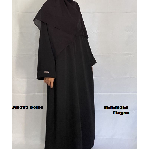 GAMIS ABAYA POLOS TURKI HITAM WANITA BUSUI SIMPEL TERBARU CANTIK