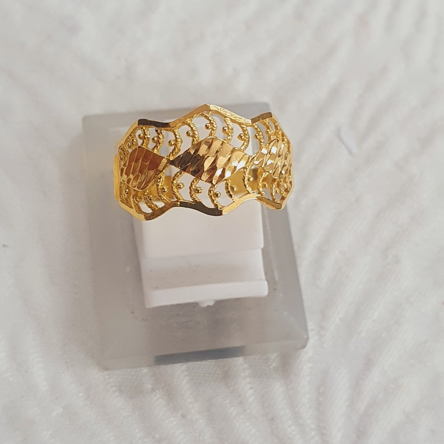 cincin model kosongan cukit variasi 1 mekah emas 875 87.5 % 87.5% 21k