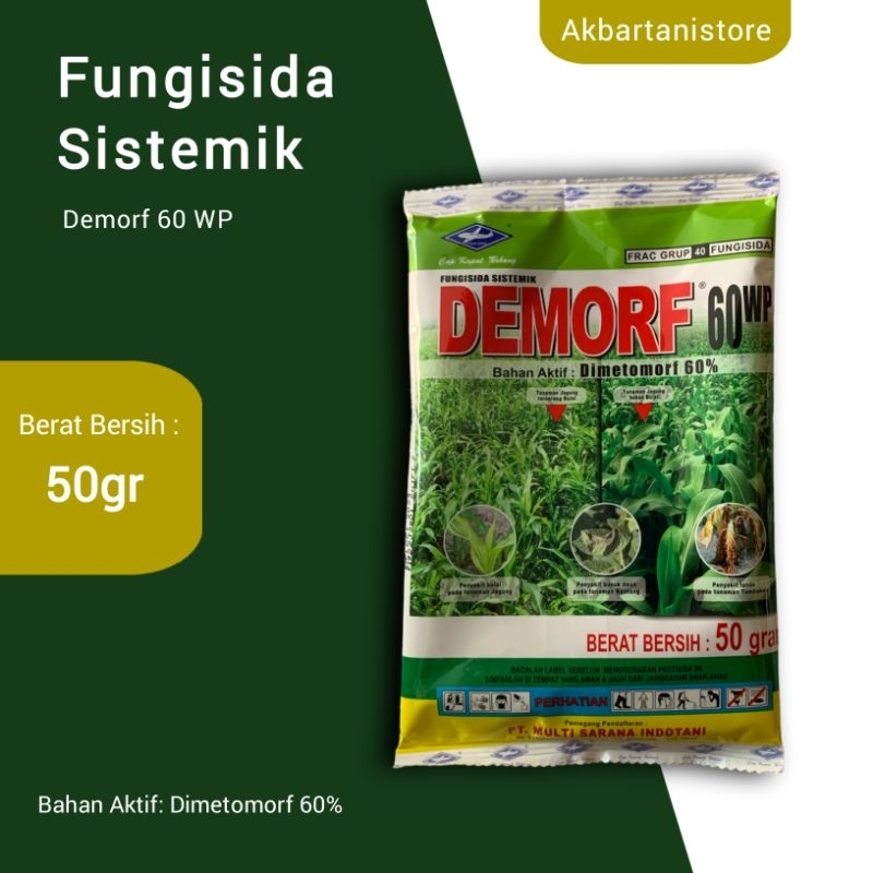 Fungisida Sistemik Demorf 60WP - 50gr Mengatasi penyakit bulai pada tanaman Jagung