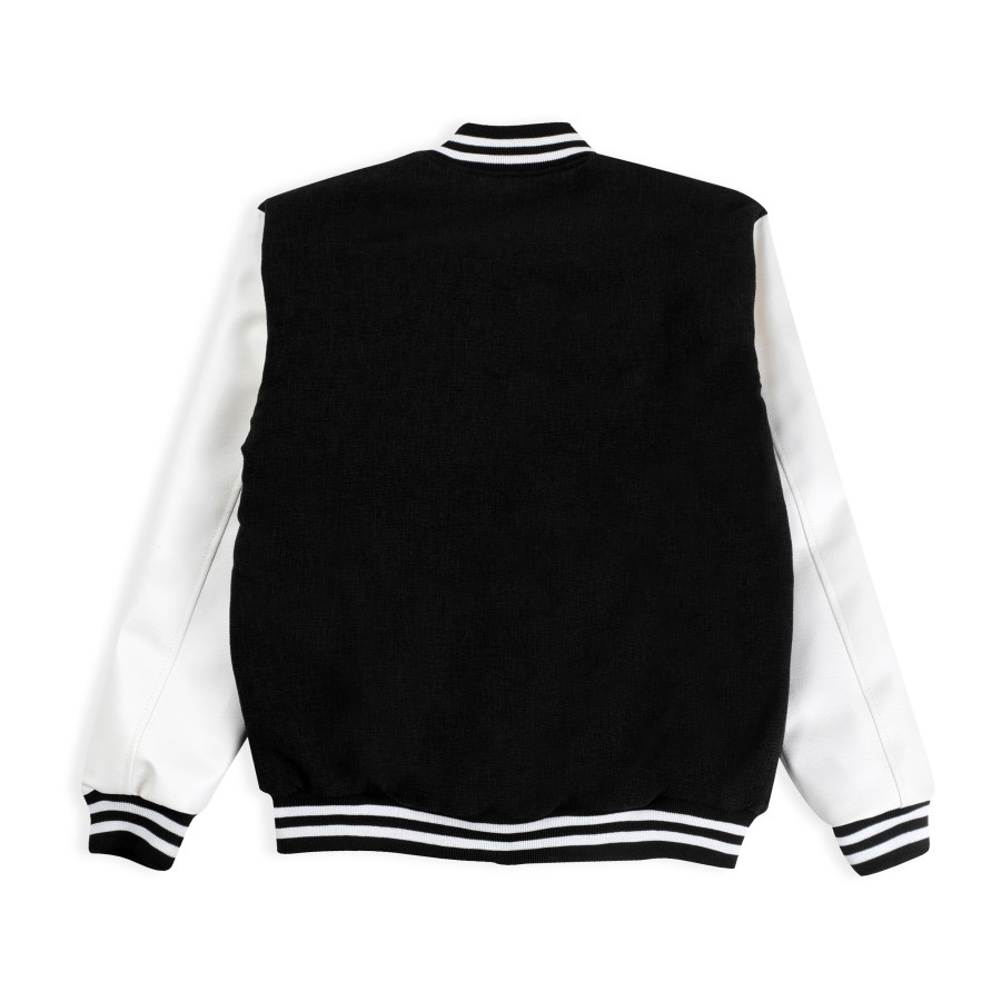 TERBARU ETERNALWORKS - Varsity Jacket Black White