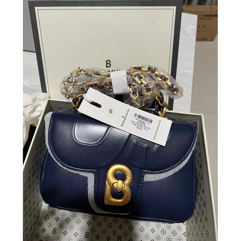 Alma Bag Buttonscarves Navy Small