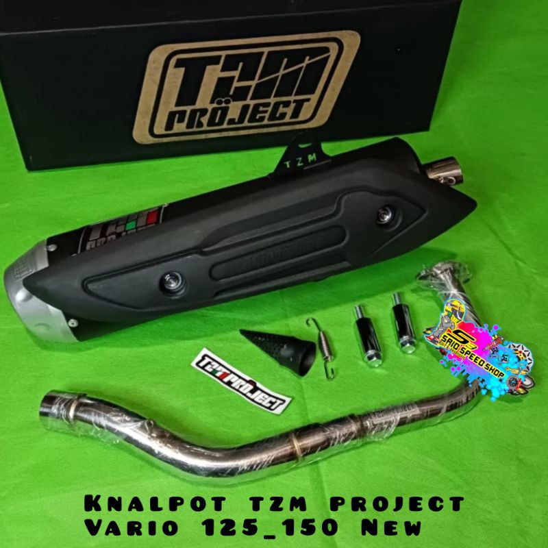 Knalpot tzm project racing Vario 125/150 LED new / knalpot tzm racing Vario 125 150 LED new