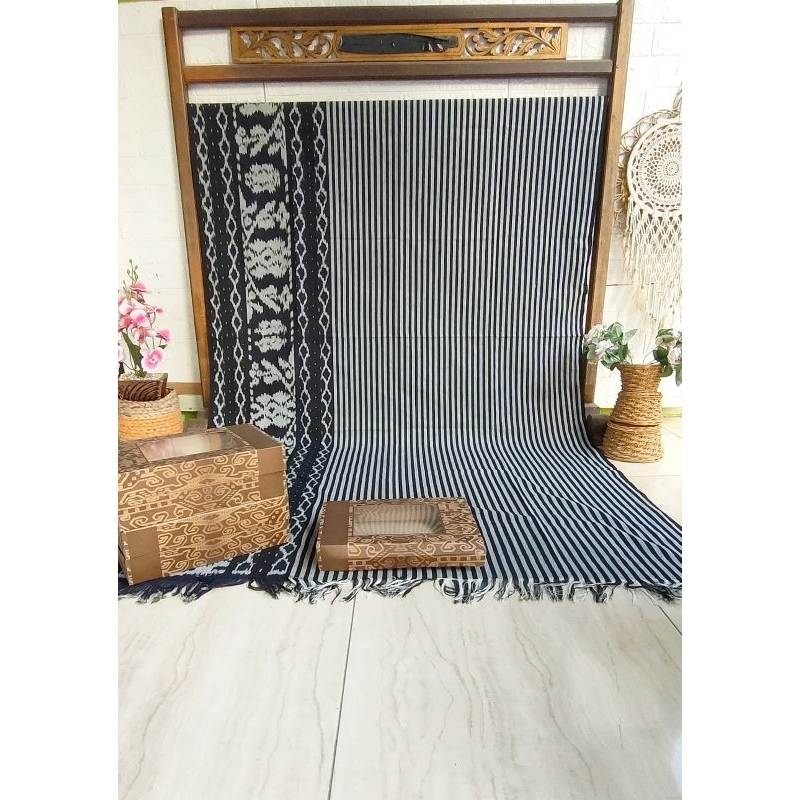 Kain Tenun Blanket Troso Motif Lurik Tebal Halus