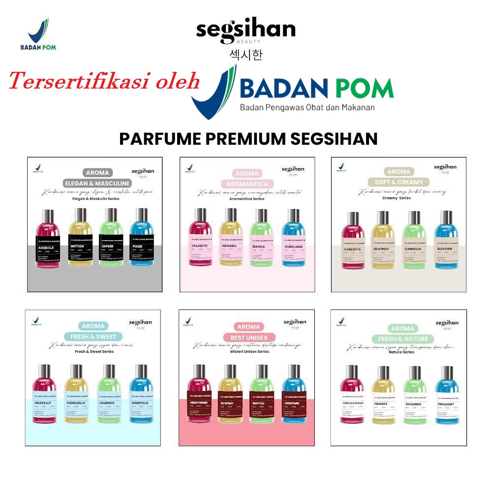 Parfum Paket Isi 4 botol sudah BPOM varian SOFT &amp; CREAMY Uniseks Pria Wanita Aroma Wangi Tidak Menyengat Harum Botol Kaca Exclisive Original Cewek Cowok farpum Pewangi