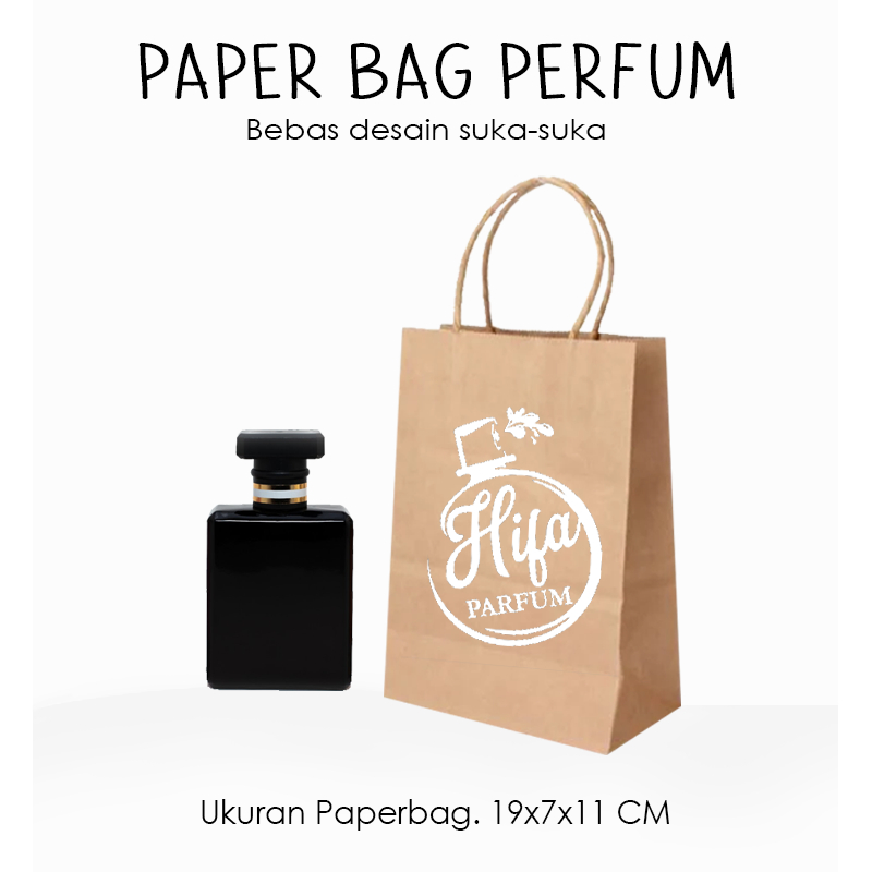 

(+SABLON) Paper Bag Parfum Mini Uk. 16x7x11 CM Talikertas / Paper Bag Coklat Parfume Bebas Cetak / Paperbag Perfume Talikur Ukuran Kecil