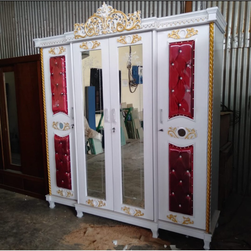 Lemari Pakaian Majapahit 4 Pintu Jumbo