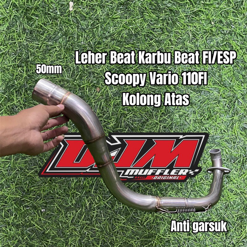 LEHER HEADER KNALPOT BEAT FI BEAT ESP BEAT KARBU SCOOPY VARIO 110FI ATAS ANTI GASRUK SAMLONG COBRA D