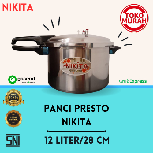 Panci Presto/Pressure Cooker NIKITA 12 Liter/28 cm National Quality