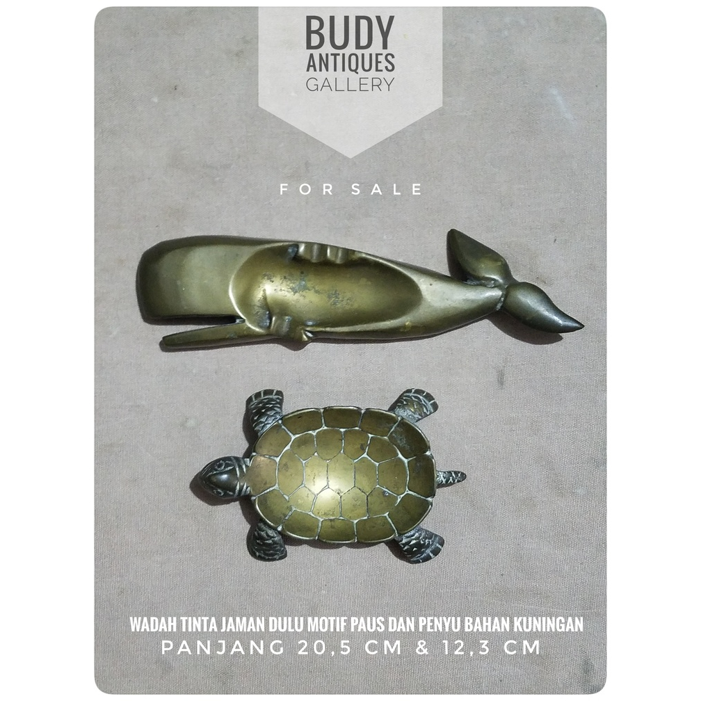 

Wadah Tinta Tempo Dulu Bahan Kuningan Motif Paus Dan Penyu