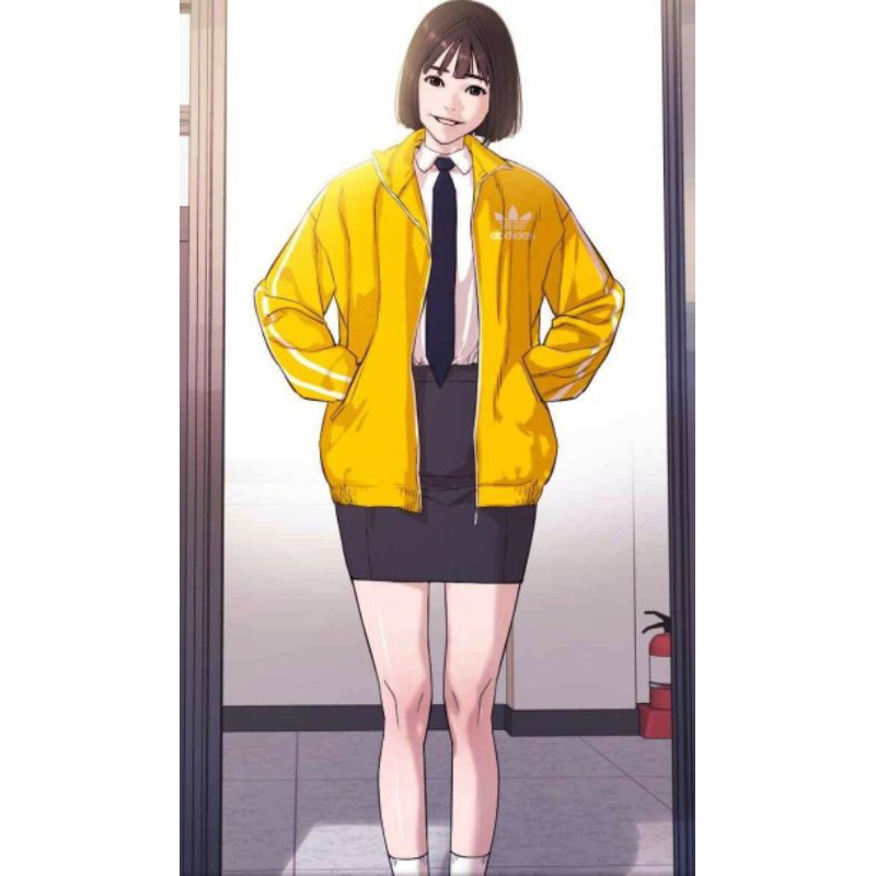 Jaket Cosplay GAEUL HOW TO FIGHT Strip Hitam