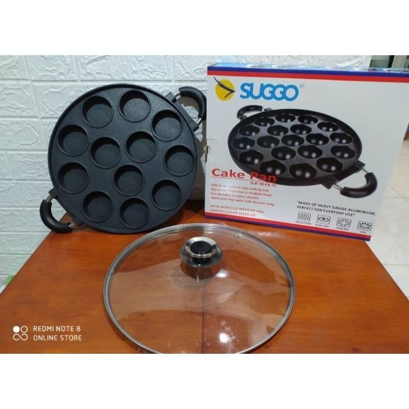 cetakan 12 lubang datar diameter 6 cm dan kedalaman lubang 2cm dibuat dari bahan Alumi Alat masak in