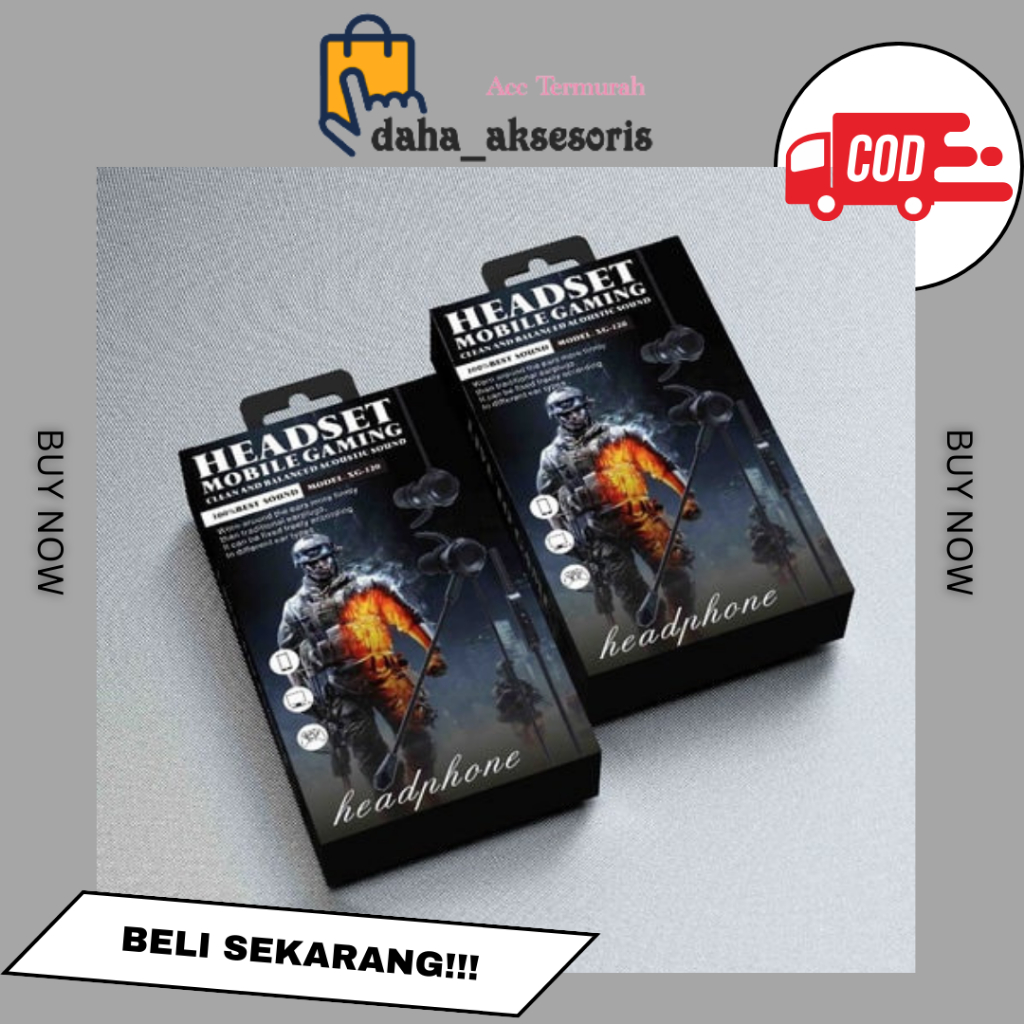 Headset Gaming Mobile XG120 XG121 Earphone Gaming With Mic