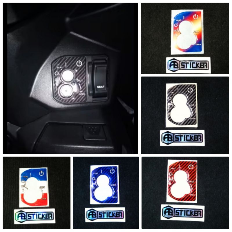 STICKER EMBLEM TUTUP KUNCI KONTAK  BEAT NEW 2020 2021 2022 DELUXE SCOOPY 2022 TIMBUL