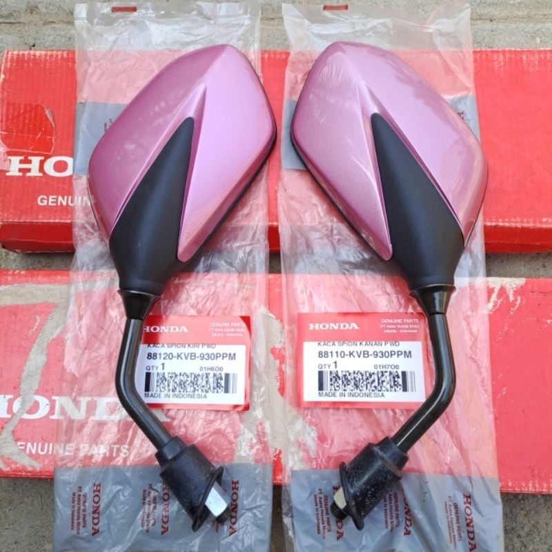 SPION HONDA VARIO 110 BEAT KARBU PINK ORIGINAL AHM