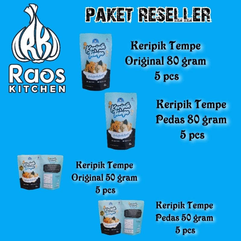 

paket reseller keripik tempe | raos kitchen | raos chips | keripik tempe