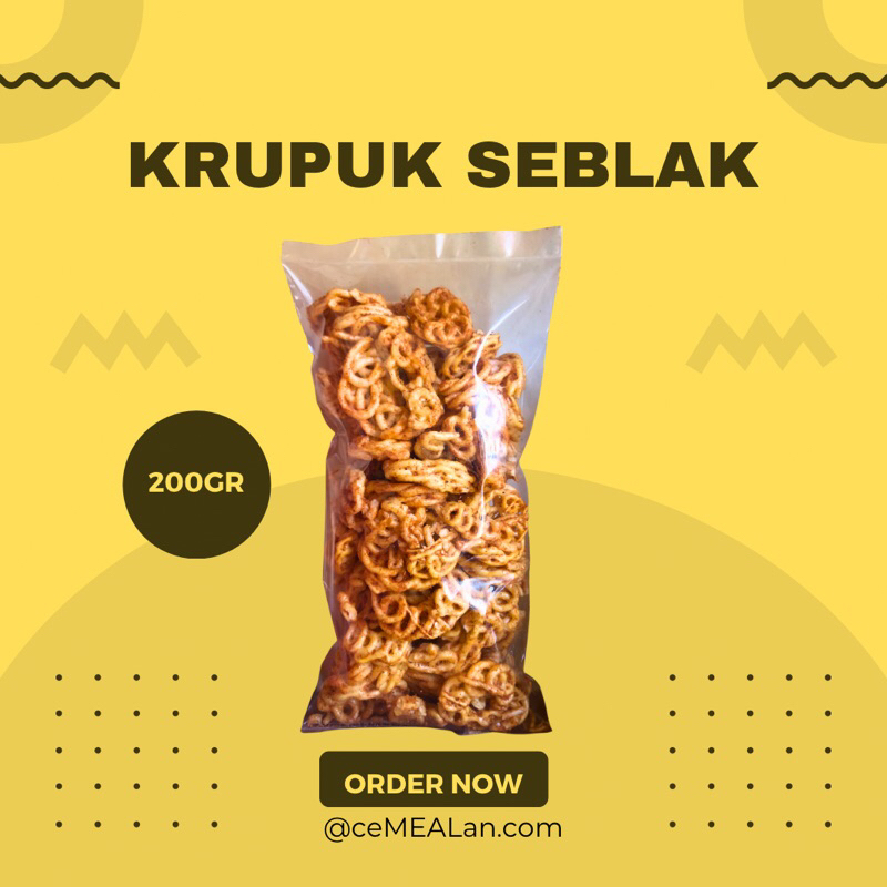 

KRUPUK SEBLAK PEDAS CEMILAN MURAH 200gr