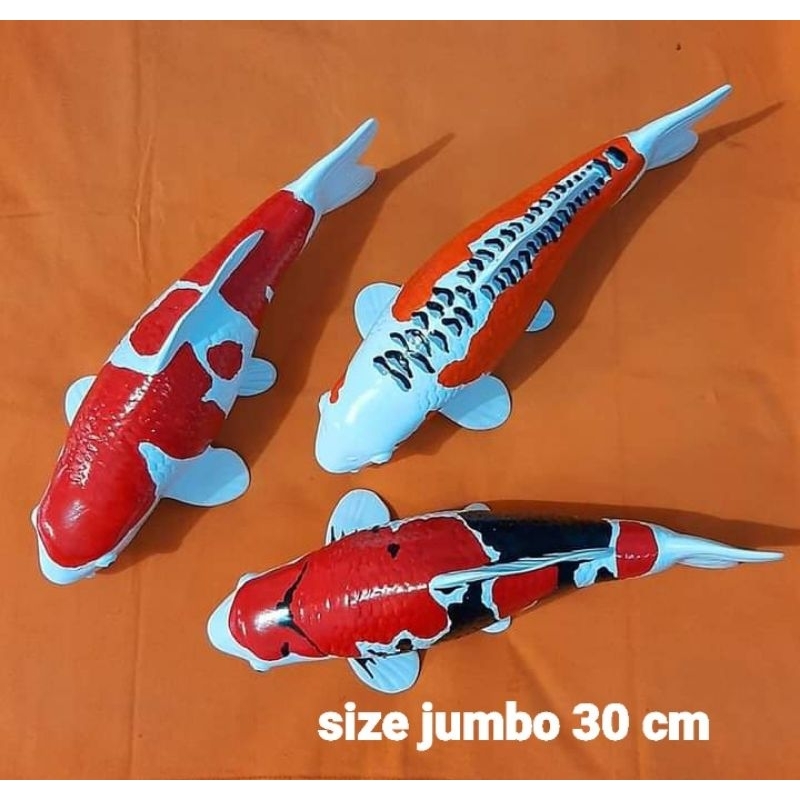 patung ikan koi jumbo 30 cm miniatur dekorasi souvenir aksesoris replika