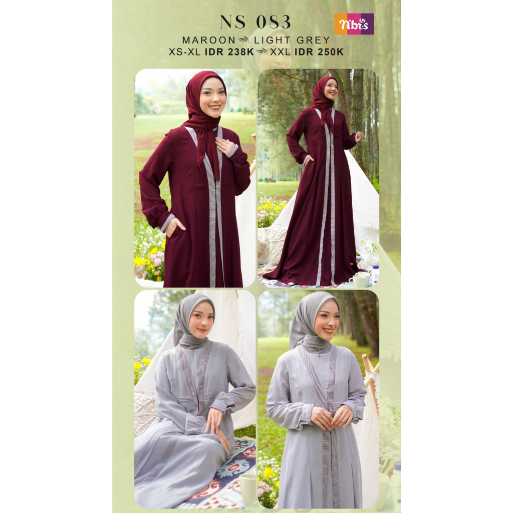 [NEW] BAJU GAMIS NIBRAS TERBARU NS 083 / BAJU GAMIS MODERN  / BAJU NIBRAS SYARI