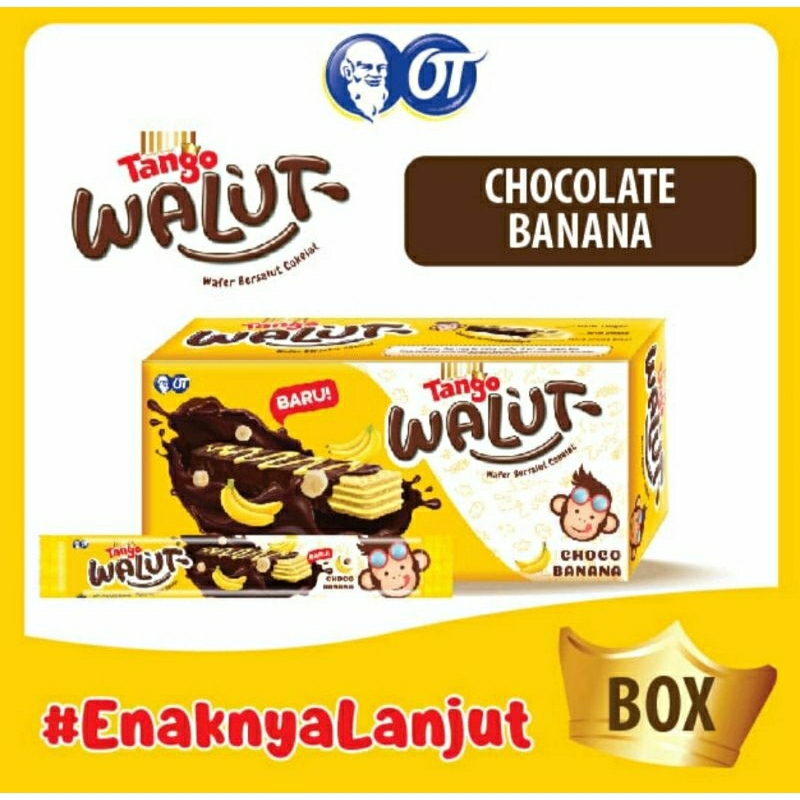 

Wafer Tango Walut Chocolate Banana 11gr ( BOX ISI 12 PCS )