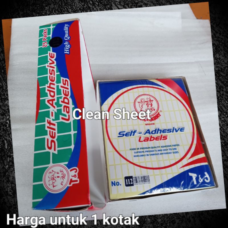 

Label tom&jerry no.112 (harga 1 kotak)