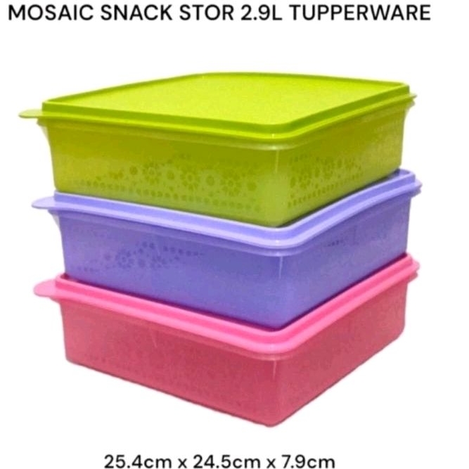 MOSAIC SNACK STOR -1-PC TUPPERWARE
