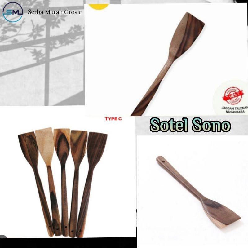 spatula kayu/Sotel kayu/Alat masak/Sotel Sono Tanggung