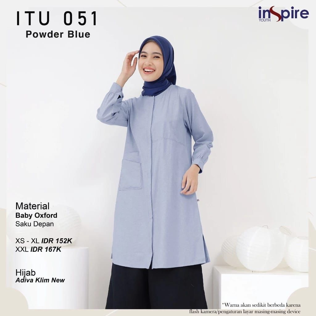 Tunik Nibras by Inspire ITU 051 Powder Blue