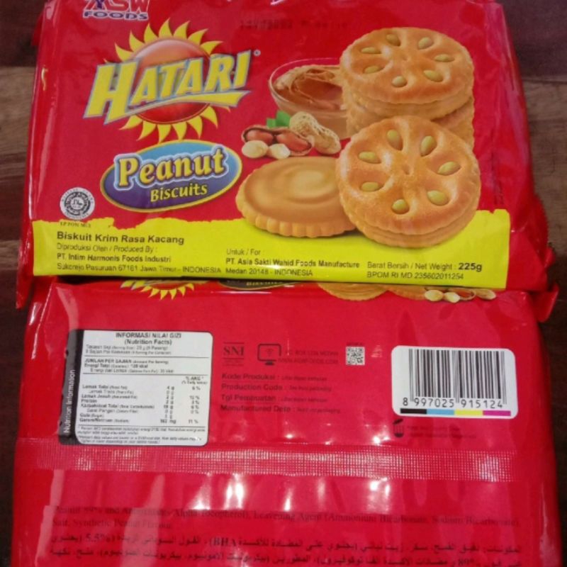 

Hatari Biskuit Peanut 225gr, Lotte Choco Pie Marshmallow 312gr