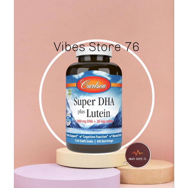 Carlson labs - Super DHA Plus Lutein 1000 mg DHA + 20 mg 60 softgels