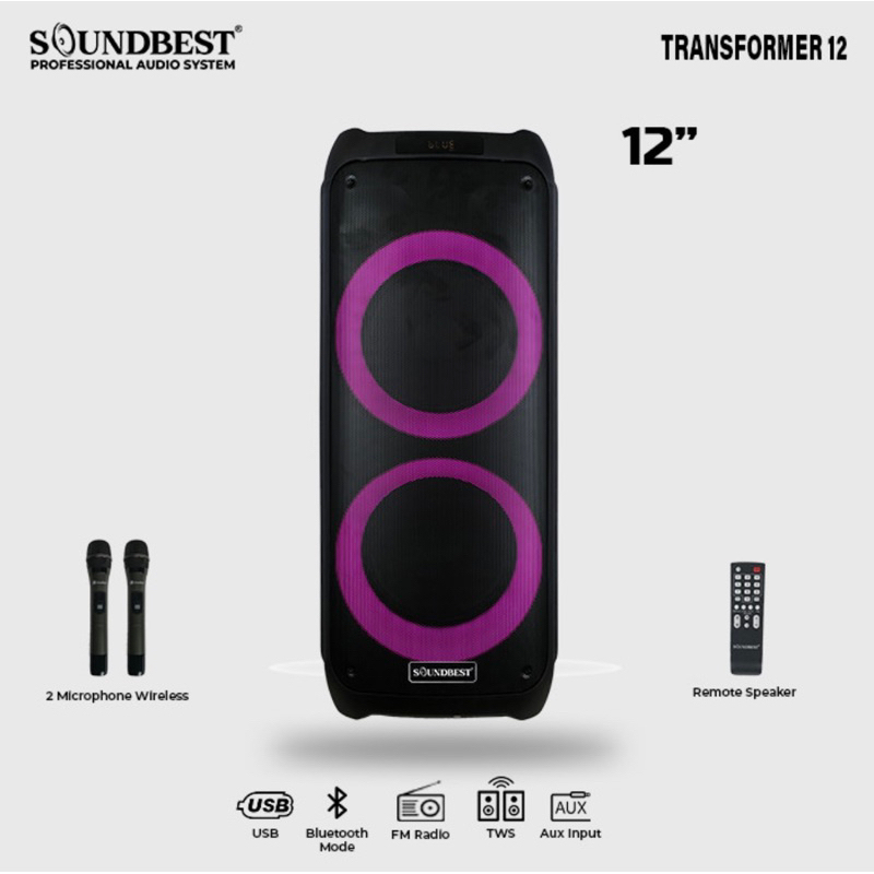 Speaker Aktif Soundbest 12 inch Soundbest Transformer 12 Bluetooth