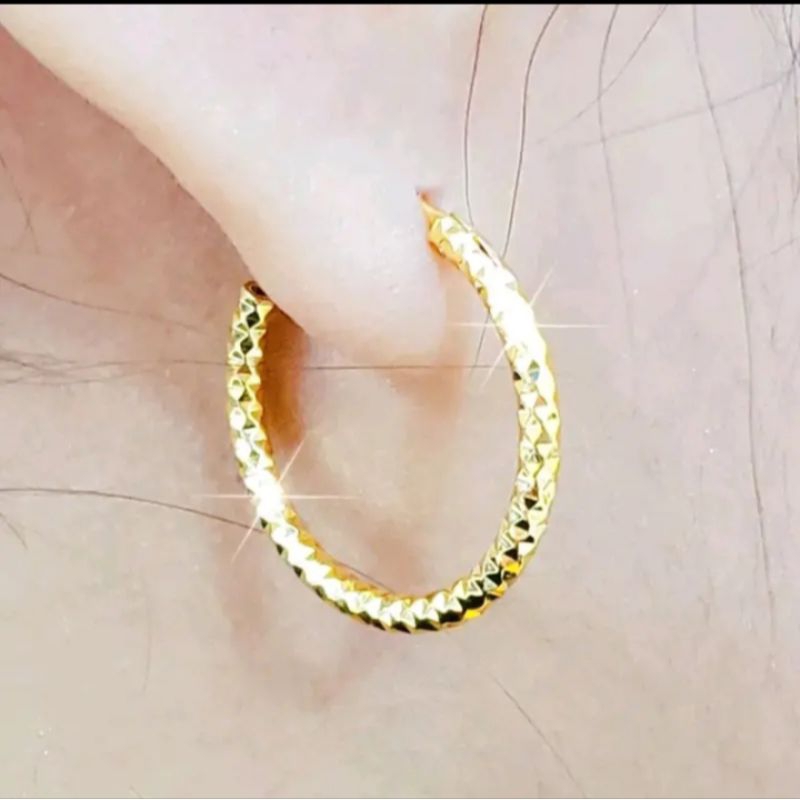 ANTING GIPSY PERHIASAN WANITA DEWASA LAPIS EMAS MUDA 18 K