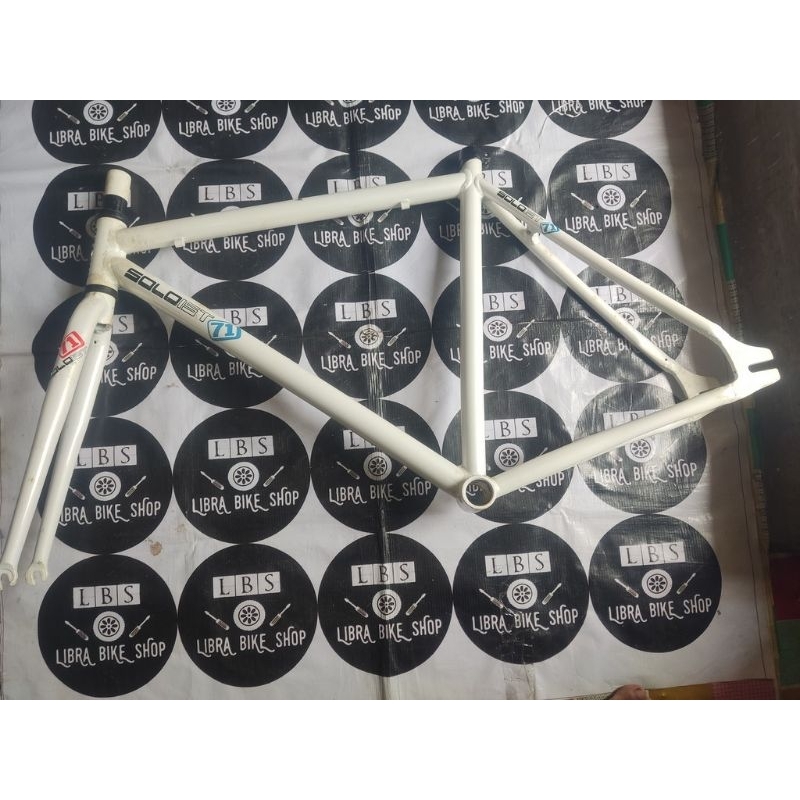 NOS FRAME FORK FIXIE UNITED SOLOIST 71 PUTIH