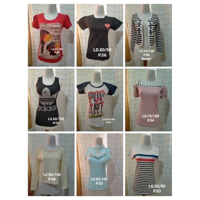 sale baju wanita kaos,blezer,Rompi