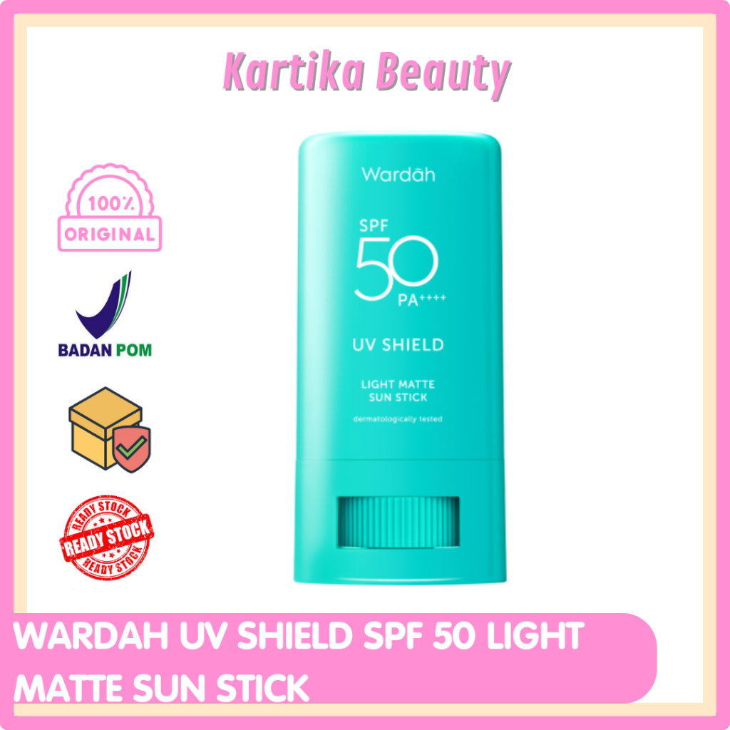 Wardah UV Shield Sun Stick SPF 50 | Sunscreen Wajah Sunblok Muka bentuk stik padat