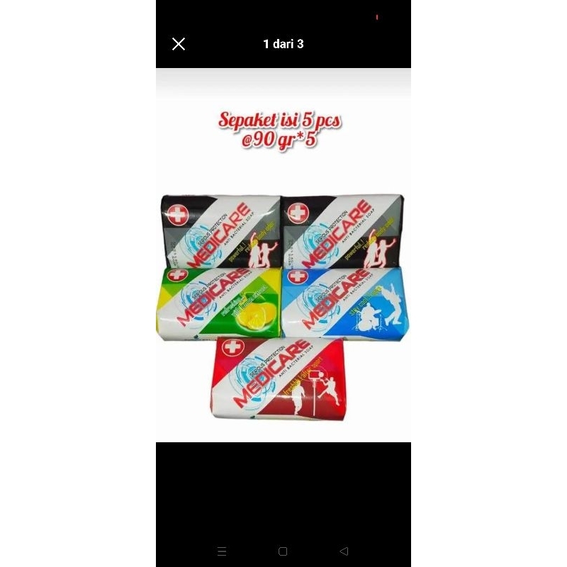 sabun mandi medicare