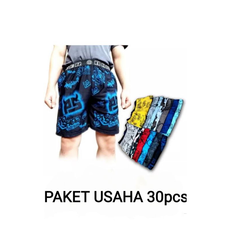 Promo Paket Usaha 30Pcs Celana Boxer Anak&Dewasa/Celana pendek boxer/Celana pendek Boxer