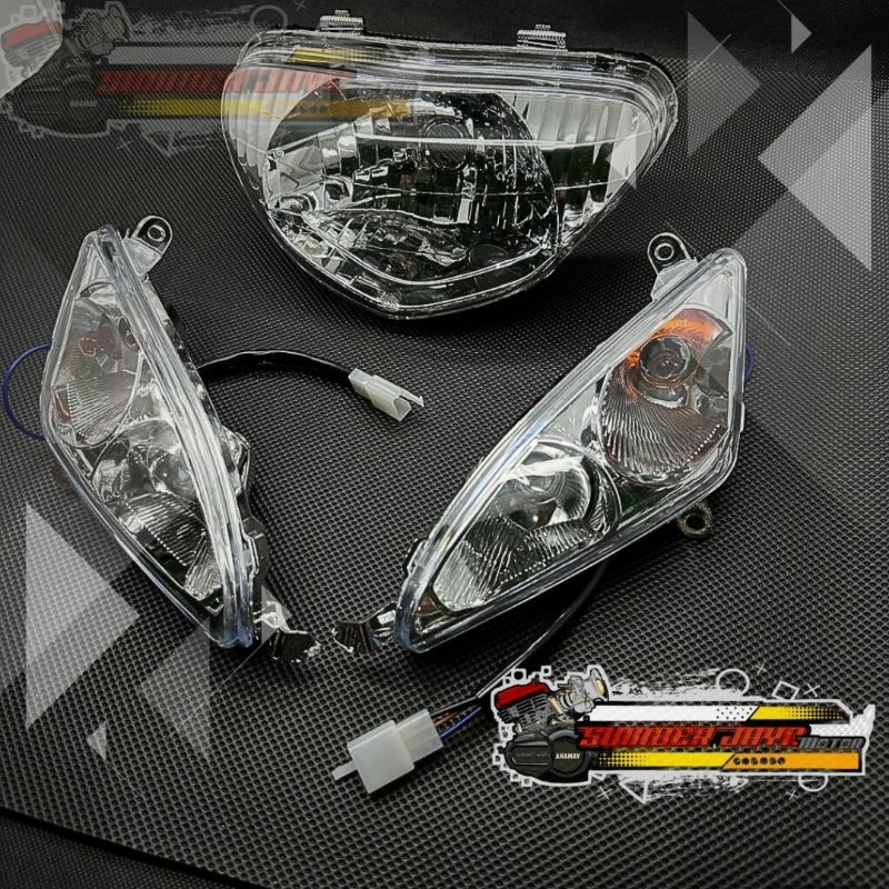sepaket reflektor lampu depan mio lama + sen mio model mx mio lama mio sporty
