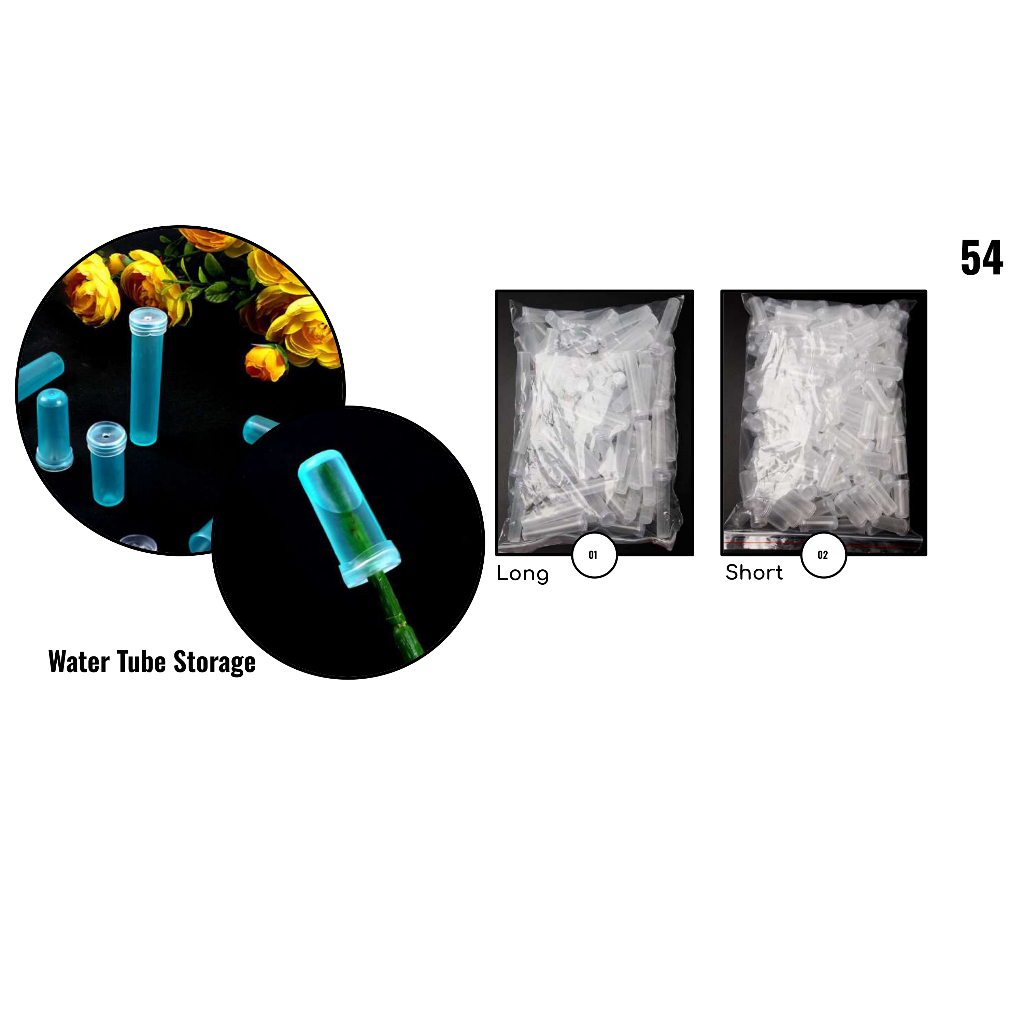 

MY Supplies - Flower Wrapping Supplies Water Storage Tube Air Bunga Single 10 Pcs