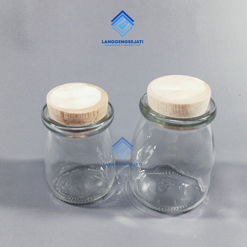 BOTOL TUTUP KAYU CORK KACA CRAFT TUTUP KAYU 100ml 150ml / BOTOL SOUVENIR / BOTOL KACA VAS BUNGA TUTU