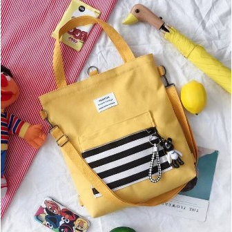 Tas Tote Bag Wanita Garis - Fashion Korea  - Sansurbags Chio PROMO