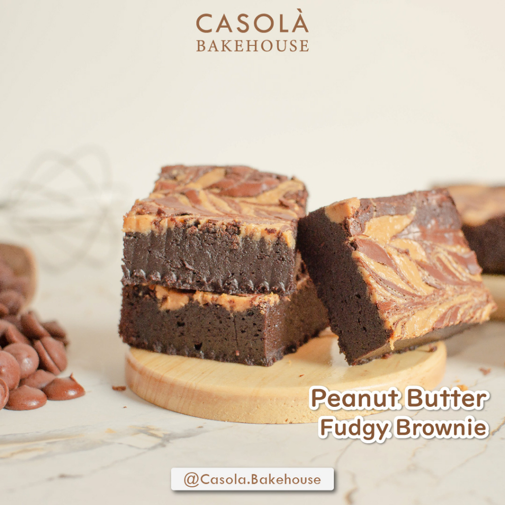 

Fudgy Brownies ( Peanut Butter ) by casola bakehouse