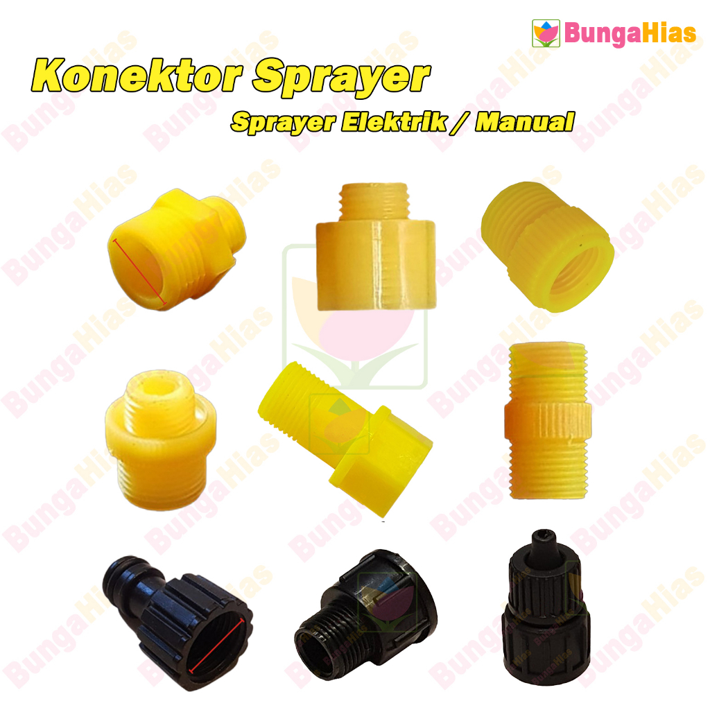 Konektor Sprayer Elektrik Manual 14 18 20 22 mm Male Female Nepel sambungan Handle Pompa DC Knapsack