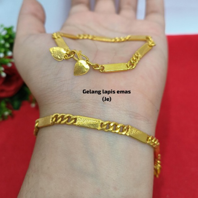 GELANG PLAT LAPIS EMAS