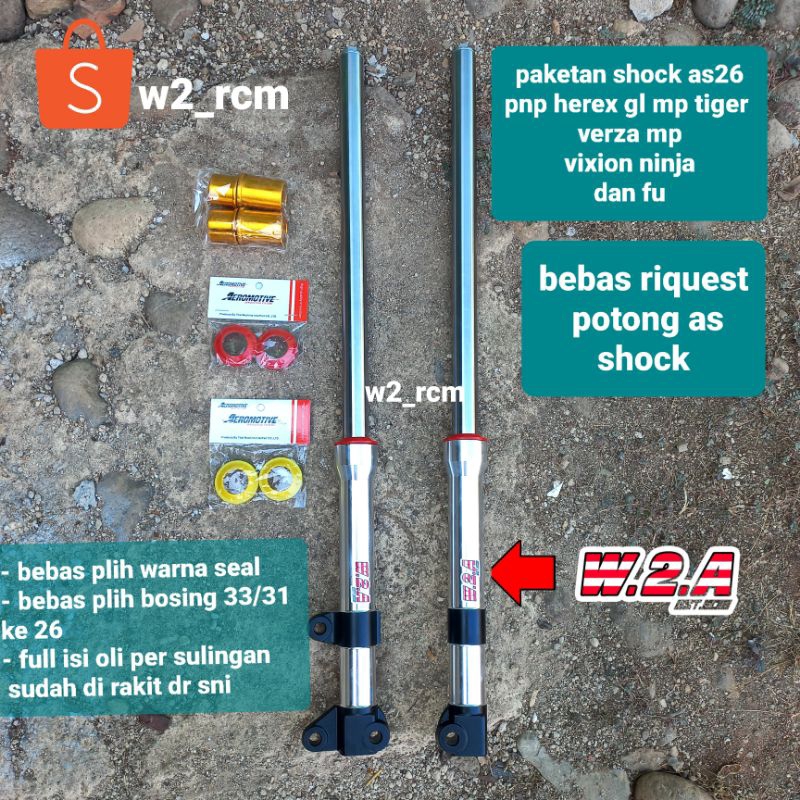 Paketan shock as 26 botom mio beat pnp herex gl mp tiger verza vixion cbr ninja fu dll