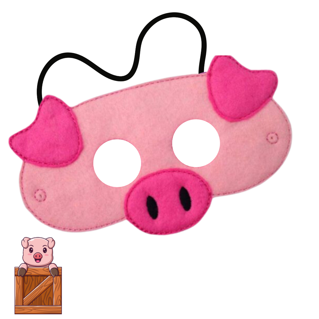 BDG Craft Cosplay Topeng PIG babi Lucu bahan kain Flanel dua lapis