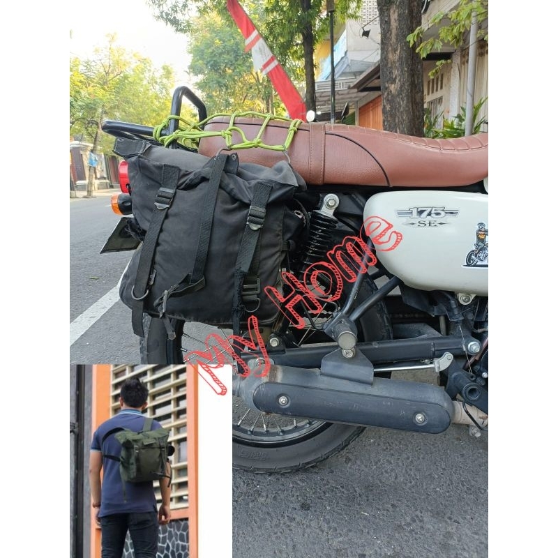 Tas Motor Kawasaki W175 Samping